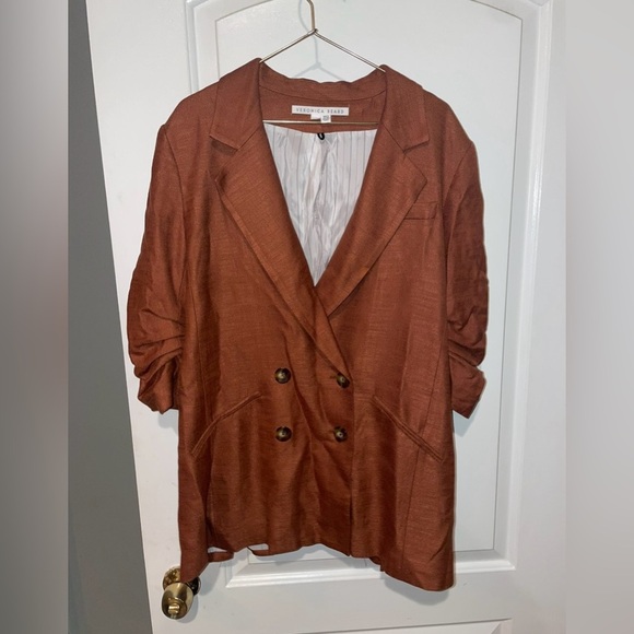 New! Veronica Beard Brown/Red Rupert Dickey Blazer Jacket ♥️ size 8 - Picture 8 of 13